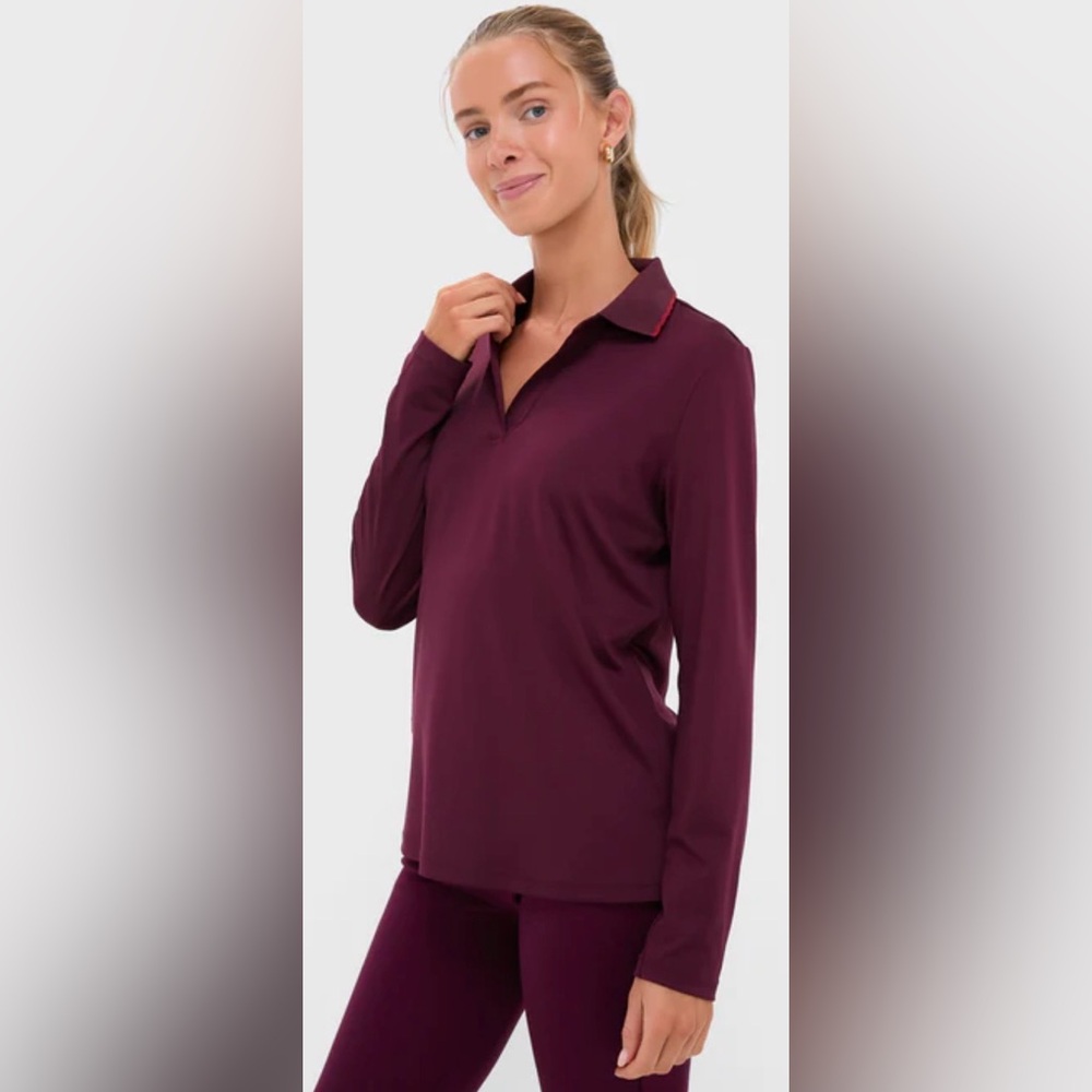 Tuckernuck Winetasting Performance Jersey Caroline Polo | L | Long Sleeves | NWT - Picture 4 of 12